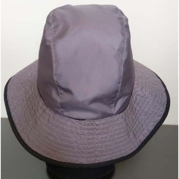 August Hat Company Polyester Bucket Hat Gray Black Large Brim Sun Lightweight - Picture 2 of 4